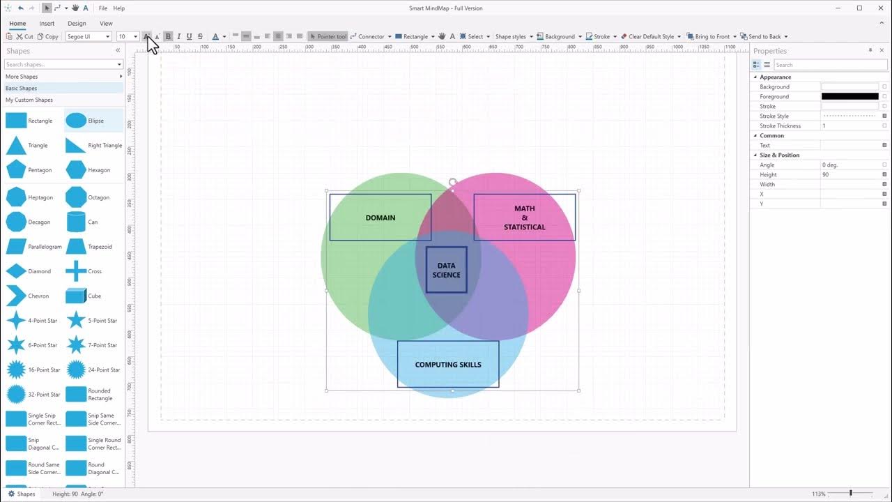 Preview of Create Venn Diagram in Smart MindMap